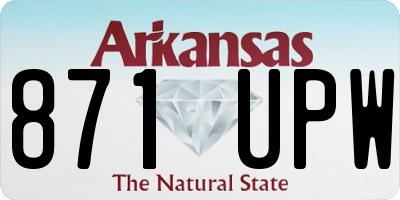 AR license plate 871UPW
