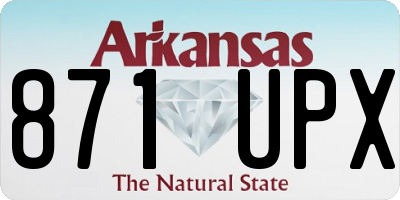AR license plate 871UPX