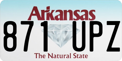 AR license plate 871UPZ