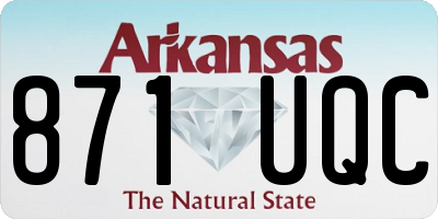 AR license plate 871UQC