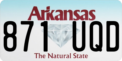 AR license plate 871UQD
