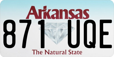 AR license plate 871UQE
