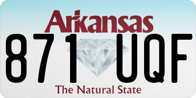 AR license plate 871UQF