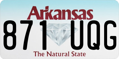 AR license plate 871UQG