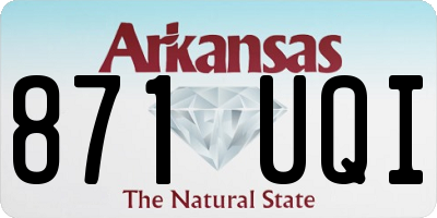 AR license plate 871UQI