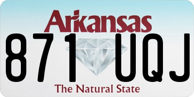 AR license plate 871UQJ