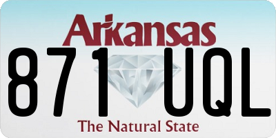 AR license plate 871UQL