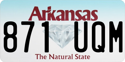 AR license plate 871UQM