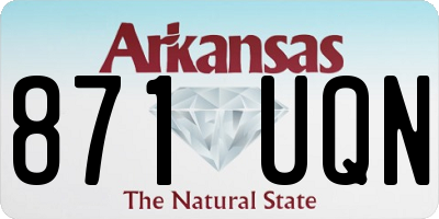 AR license plate 871UQN