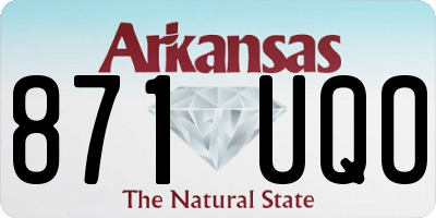 AR license plate 871UQO