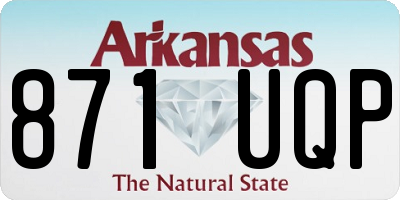 AR license plate 871UQP