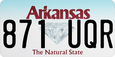 AR license plate 871UQR