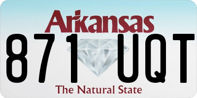 AR license plate 871UQT