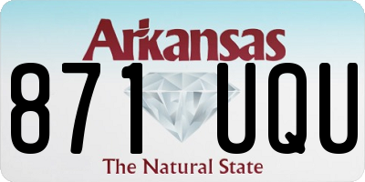 AR license plate 871UQU