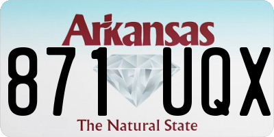 AR license plate 871UQX