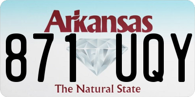 AR license plate 871UQY