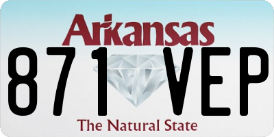 AR license plate 871VEP
