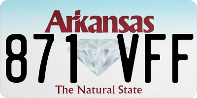 AR license plate 871VFF