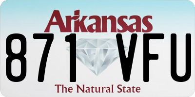 AR license plate 871VFU