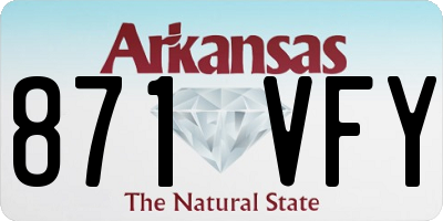 AR license plate 871VFY