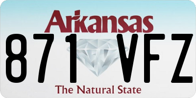 AR license plate 871VFZ