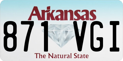 AR license plate 871VGI
