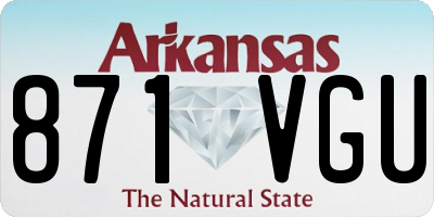 AR license plate 871VGU