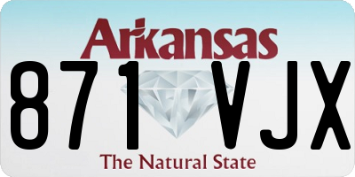 AR license plate 871VJX