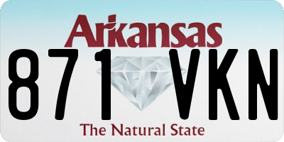 AR license plate 871VKN