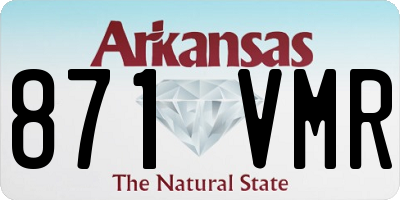 AR license plate 871VMR
