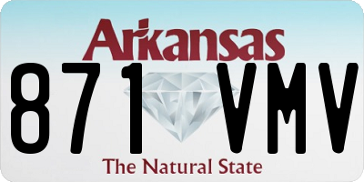 AR license plate 871VMV