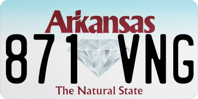 AR license plate 871VNG