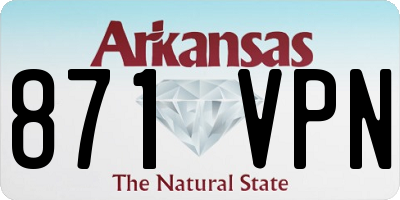 AR license plate 871VPN