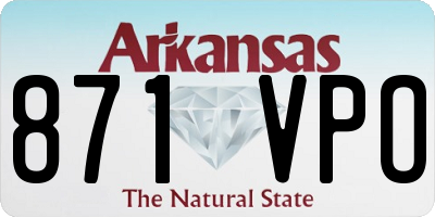 AR license plate 871VPO