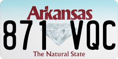 AR license plate 871VQC