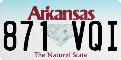 AR license plate 871VQI