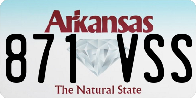 AR license plate 871VSS
