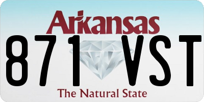 AR license plate 871VST