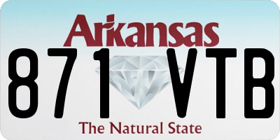 AR license plate 871VTB