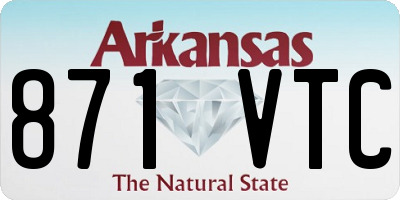 AR license plate 871VTC