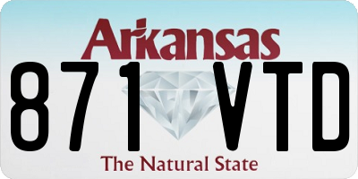 AR license plate 871VTD