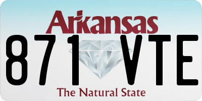 AR license plate 871VTE