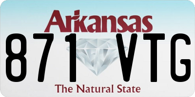AR license plate 871VTG