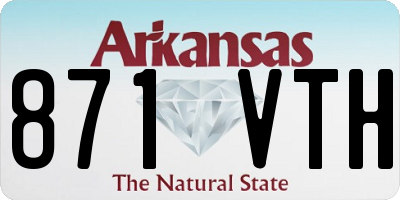 AR license plate 871VTH