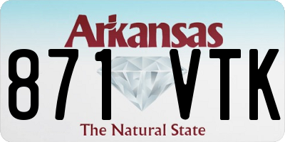 AR license plate 871VTK