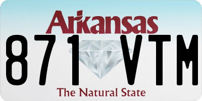 AR license plate 871VTM