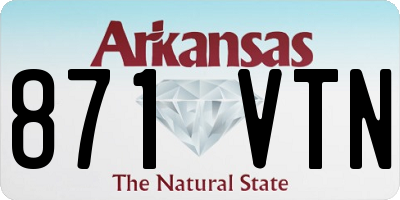 AR license plate 871VTN