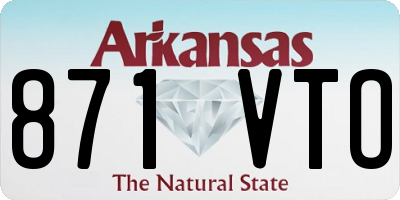 AR license plate 871VTO