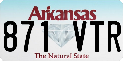AR license plate 871VTR