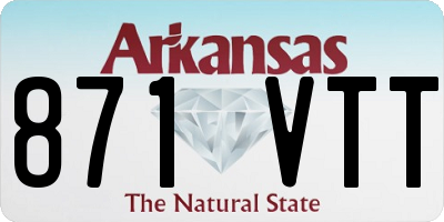AR license plate 871VTT